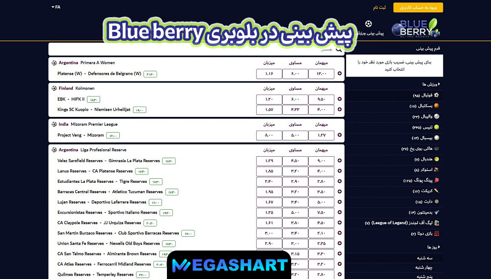 پیش بینی در بلوبری Blue berry